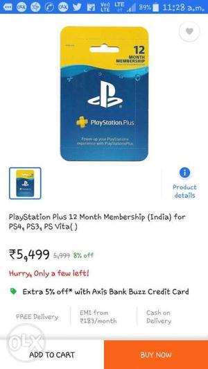 Playstation plus 12 month card for sale exchange