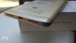 Redmi note 4 gold color 3GB 32GB New condition
