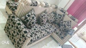 Sofa set for 5 men and in addition two independent bedside