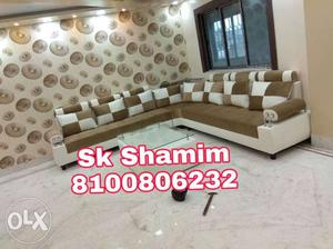 Steel handle l shape sofa at very lowest price