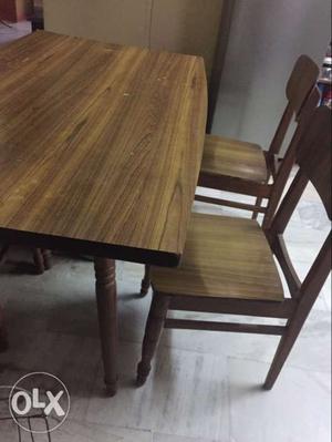 Teak wood dining table 4 seater; price negotiable
