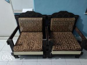 Teakwood lounge chair. with intricate carving