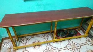 Wooden table with fine wood. 2 quanities