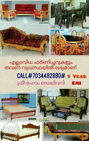 All Type furniture one year installment call *7OO*