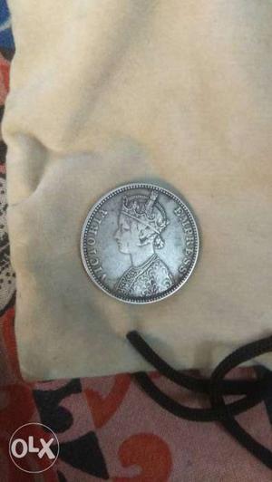 Antique India-british One Rupee Coin ()