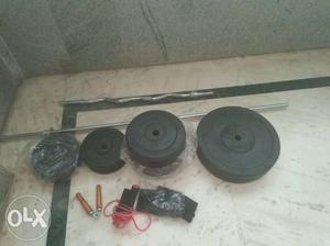 Barbell Bar And Weight Plate Lot