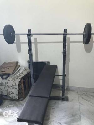 Bench Press with rod and 2nos 7.5kgs weights