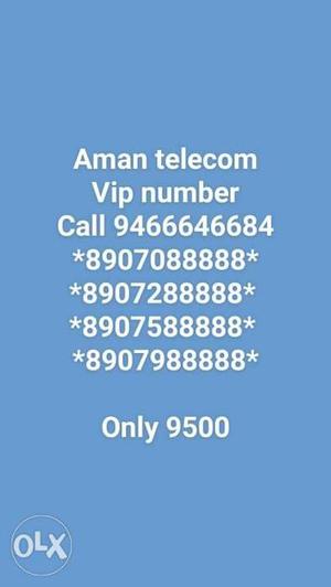Blue Background With Aman Telecom Text Overlay