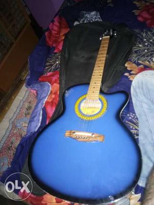 Blue Burst Cutaway Acoustic Guitar