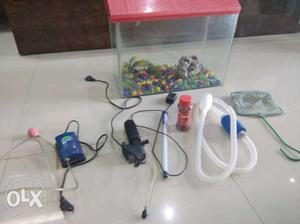 Fish tank with accessories