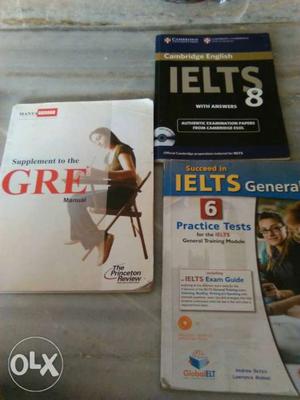 Ielts and Gre preparation 3 books for cheap price