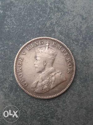 King George quarter anna  copper coin address- near sai