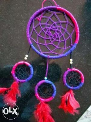 Purple, Blue, And Pink Dream Catcher