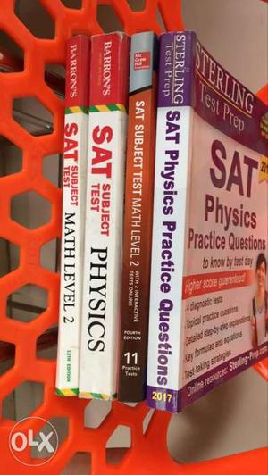 SAT physics and math subject test prep books