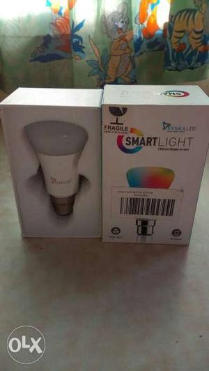 Two White Smart Light LED Light Boxes