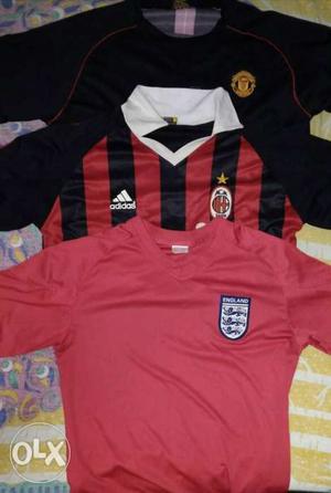 3 Football jerseys in brand new condition.