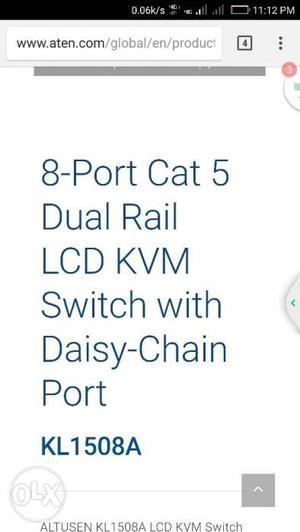8-Port Cat 5 Dual Rail LCD Screenshot