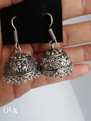 German silver jhumka. Fashion earrings