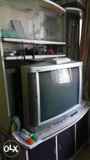 Gray CRT Akai TV at lowest price