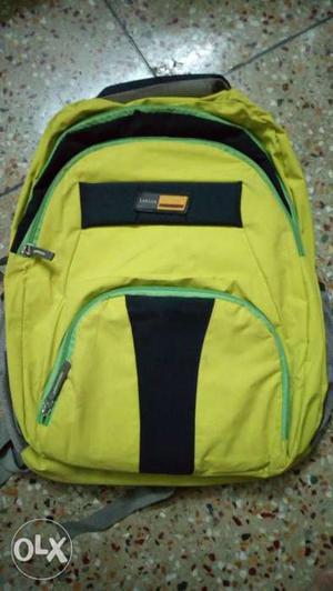Green and black laptop bag.only interest person