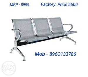 New 3 seater steel airport appliance