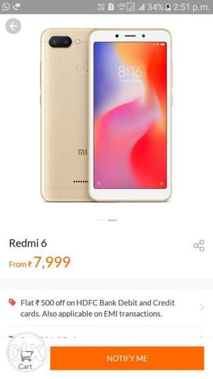 Redmi 6 new seal pack
