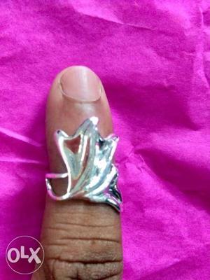 Silver molding ring handmade