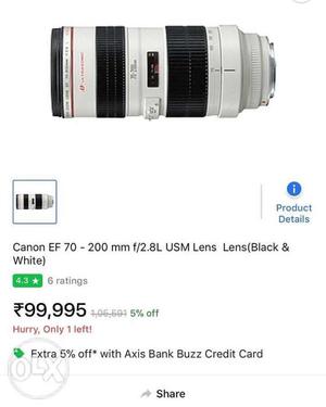White And Black Canon EF Mm Lens Screenshot