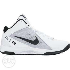 White Nike Air Basketball Shoe