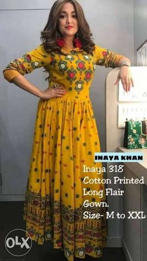 Women's Yellow And White Floral Dress