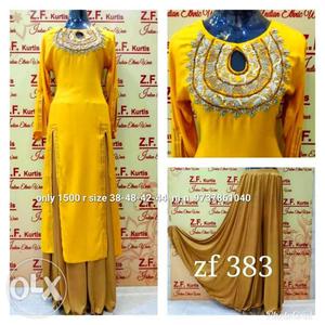 Women's Yellow Traditional Dress With Text Overlay Collag