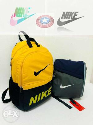 Yellow And Grey Nike Bags