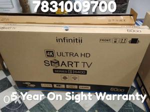 55 Orginal 4k Smart Led Tv 5 Year On Sight Warranty GST Bill