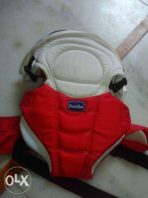 Baby's Red And Gray Chicco Carrier
