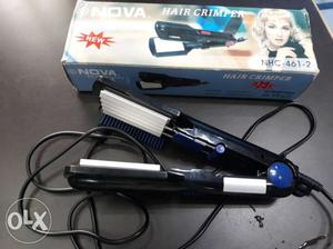 Black And Gray Hair Flat Iron With Box