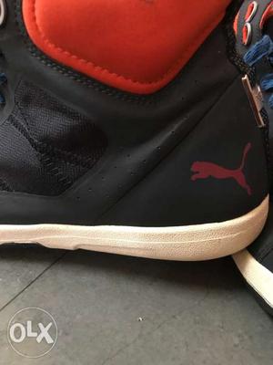 Black And Red Puma Shoe