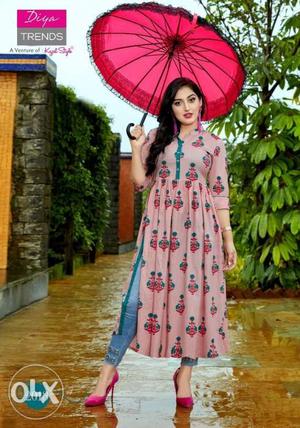 Fency round and straight kurti