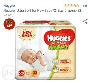 Huggies X's diapers for new born