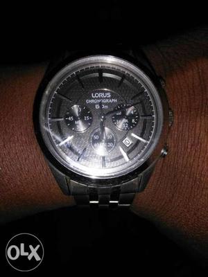 Lorus Branded Watch Round Silver