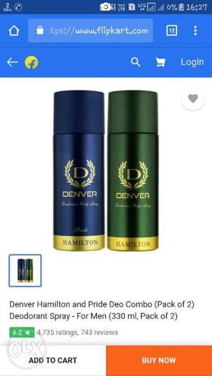 New Deo Branded Packed of 2 piece new at lowest