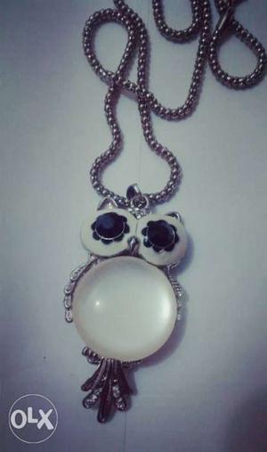 New necklace piece owl pendant with long chain