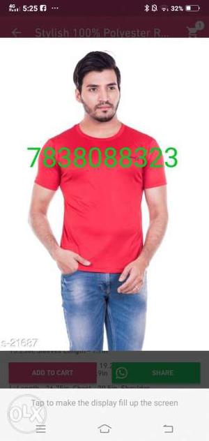 New polyester t shirt free delivery