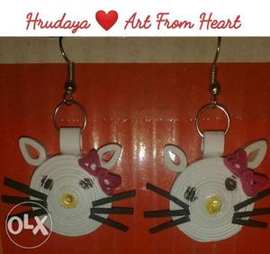 Pair Of Hello Kitty Hook Earrings