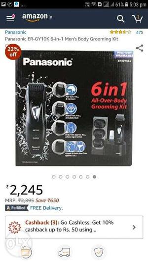 Panasonic 6 in 1 All Over Body Grooming Kit Completely