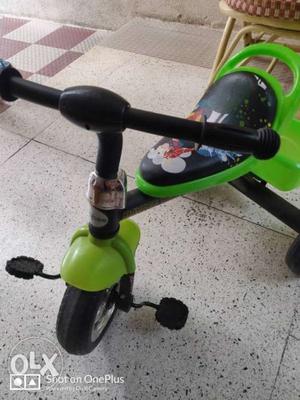 Toddler's Black And Green Trike
