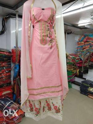 Women's designer Dress with embroidery nazneen duppata n