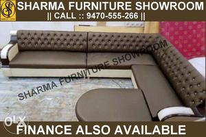 (9 Seated L-Type Sofa Set) at Sharma Furniture..EMI facility
