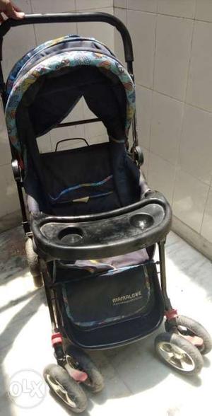 Baby's Black And Multicolored Umbrella Stroller