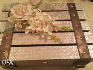 Beautiful wooden and leatherite gift box