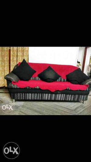 Black And grey sofa set